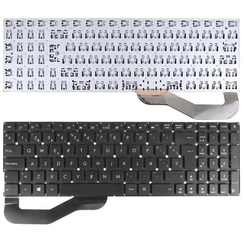 Teclado preto compatível para portátil Asus X543